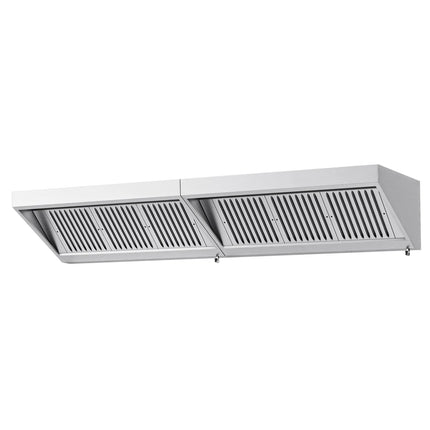 GGM Gastro Commercial Wall-Mounted Extraction Canopy - 2800mm - with Baffle Filters & LED Lighting