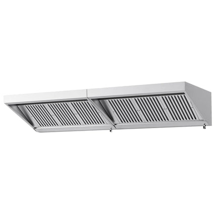 GGM Gastro Commercial Wall-Mounted Extraction Canopy - 2800mm - with Baffle Filters & LED Lighting