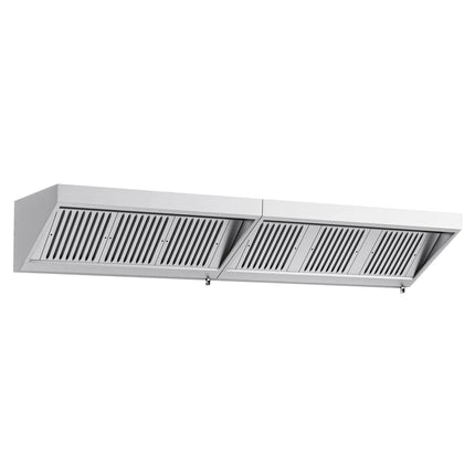 GGM Gastro Commercial Wall-Mounted Extraction Canopy - 3000mm - with Baffle Filters & LED Lighting