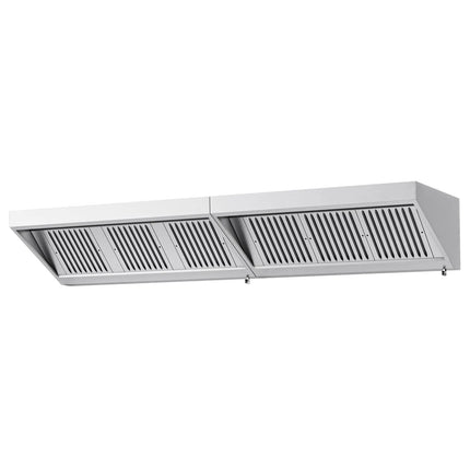GGM Gastro Commercial Wall-Mounted Extraction Canopy - 3000mm - with Baffle Filters & LED Lighting