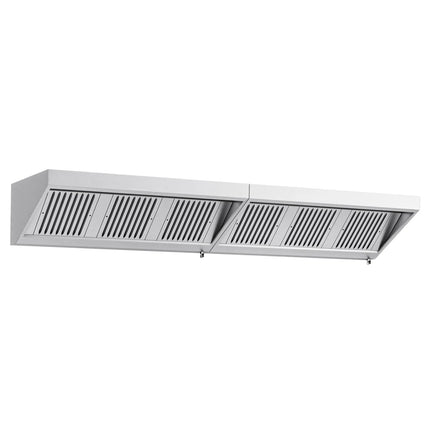 GGM Gastro Commercial Wall-Mounted Extraction Canopy - 3200mm - with Baffle Filters & LED Lighting