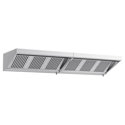 GGM Gastro Commercial Wall-Mounted Extraction Canopy - 3200mm - with Baffle Filters & LED Lighting