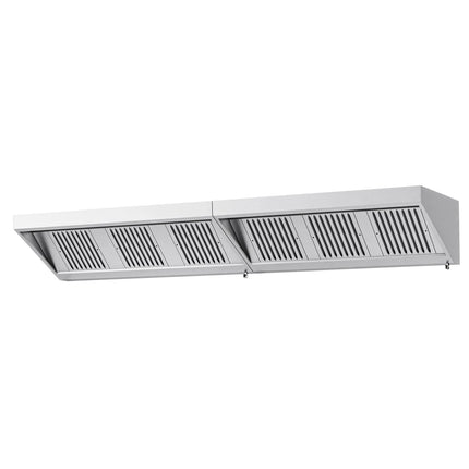 GGM Gastro Commercial Wall-Mounted Extraction Canopy - 3400mm - with Baffle Filters & LED Lighting