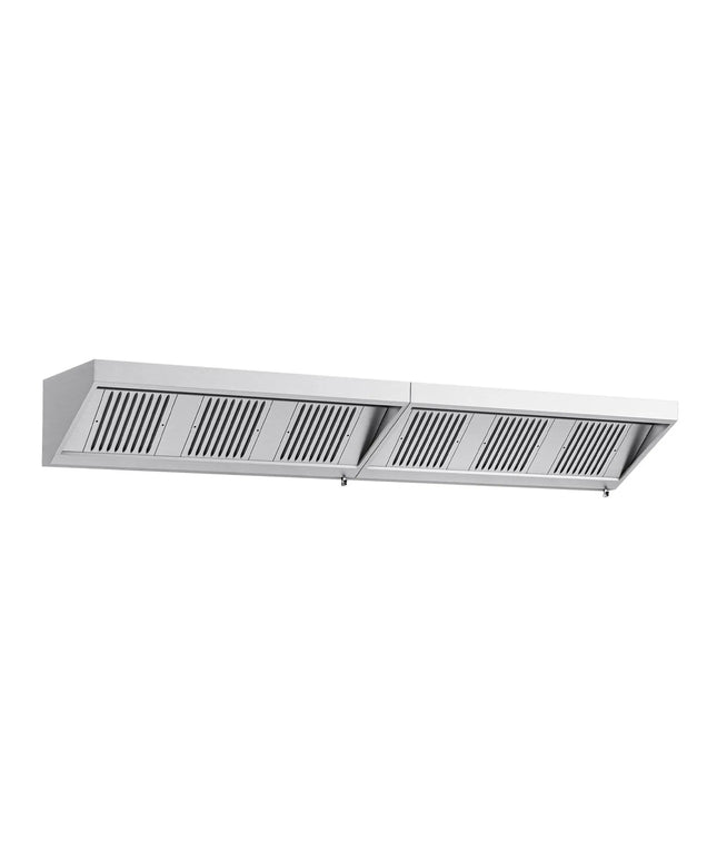 GGM Gastro Commercial Wall-Mounted Extraction Canopy - 3600mm - with Baffle Filters & LED Lighting