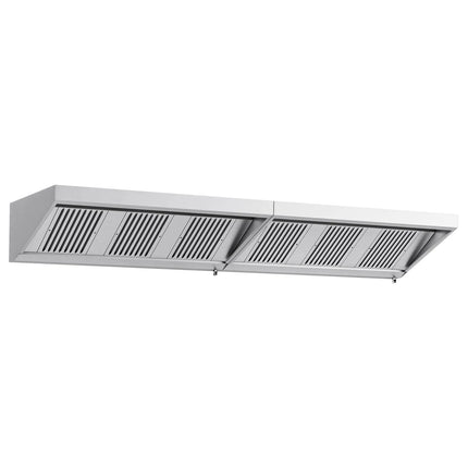 GGM Gastro Commercial Wall-Mounted Extraction Canopy - 3600mm - with Baffle Filters & LED Lighting