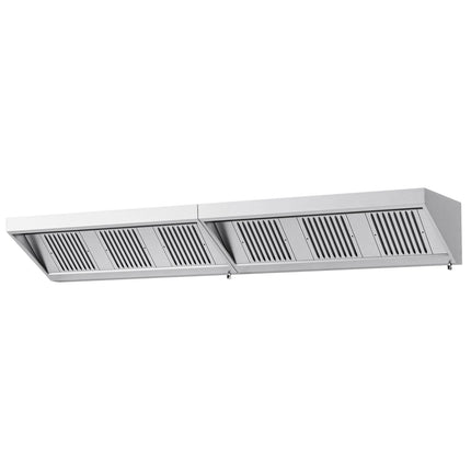 GGM Gastro Commercial Wall-Mounted Extraction Canopy - 3600mm - with Baffle Filters & LED Lighting