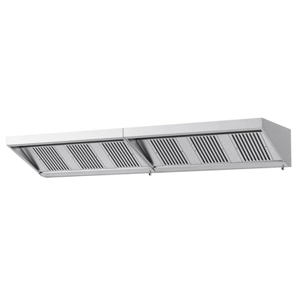 GGM Gastro Commercial Wall-Mounted Extraction Canopy - 3600mm - with Baffle Filters & LED Lighting