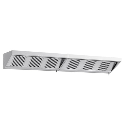 GGM Gastro Commercial Wall-Mounted Extraction Canopy - 3800mm - with Baffle Filters & LED Lighting