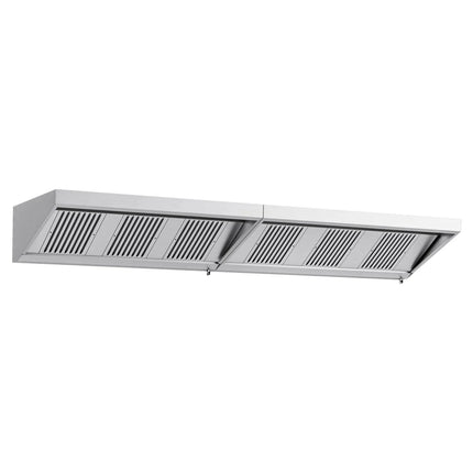 GGM Gastro Commercial Wall-Mounted Extraction Canopy - 3800mm - with Baffle Filters & LED Lighting
