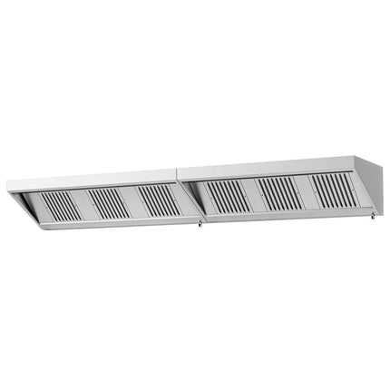 GGM Gastro Commercial Wall-Mounted Extraction Canopy - 3800mm - with Baffle Filters & LED Lighting