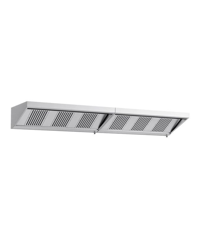 GGM Gastro Commercial Wall-Mounted Extraction Canopy - 4000mm - with Baffle Filters & LED Lighting