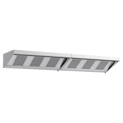 GGM Gastro Commercial Wall-Mounted Extraction Canopy - 4000mm - with Baffle Filters & LED Lighting