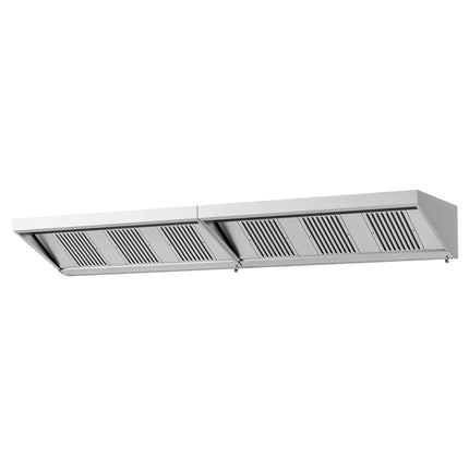GGM Gastro Commercial Wall-Mounted Extraction Canopy - 4000mm - with Baffle Filters & LED Lighting