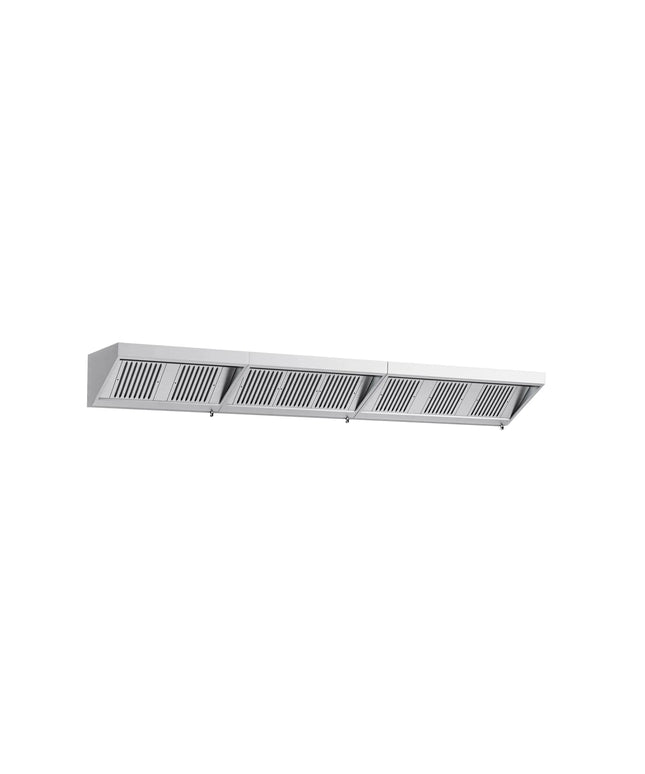 GGM Gastro Commercial Wall-Mounted Extraction Canopy - 4400mm - with Baffle Filters & LED Lighting