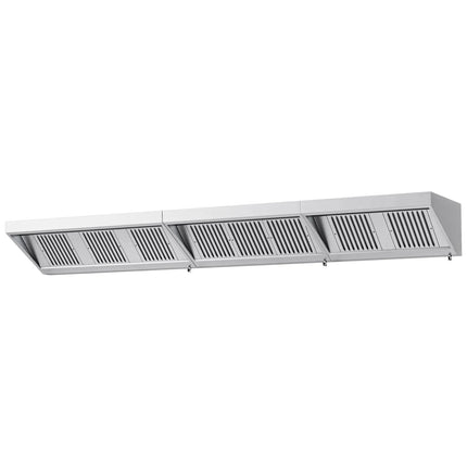 GGM Gastro Commercial Wall-Mounted Extraction Canopy - 4400mm - with Baffle Filters & LED Lighting