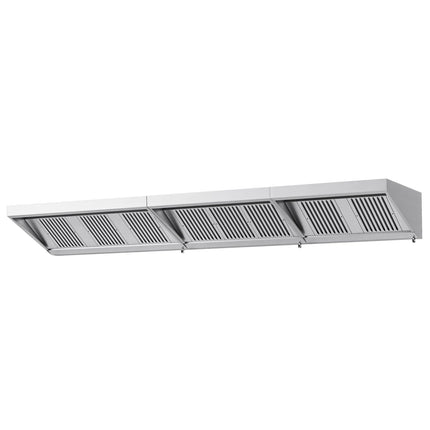 GGM Gastro Commercial Wall-Mounted Extraction Canopy - 4400mm - with Baffle Filters & LED Lighting