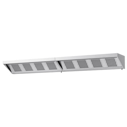 GGM Gastro Commercial Wall-Mounted Extraction Canopy - 4800mm - with Baffle Filters & LED Lighting