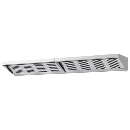 GGM Gastro Commercial Wall-Mounted Extraction Canopy - 4800mm - with Baffle Filters & LED Lighting