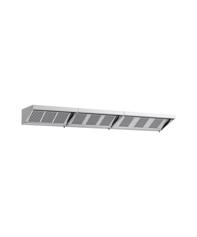 GGM Gastro Commercial Wall-Mounted Extraction Canopy - 5000mm - with Baffle Filters & LED Lighting