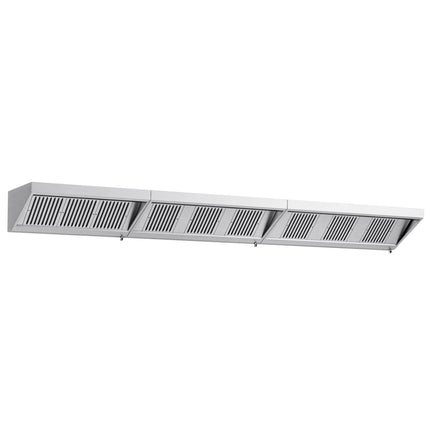 GGM Gastro Commercial Wall-Mounted Extraction Canopy - 5200mm - with Grease Filters & LED Lighting
