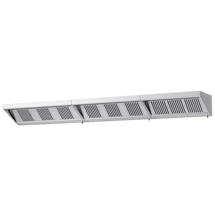 GGM Gastro Commercial Wall-Mounted Extraction Canopy - 5200mm - with Grease Filters & LED Lighting