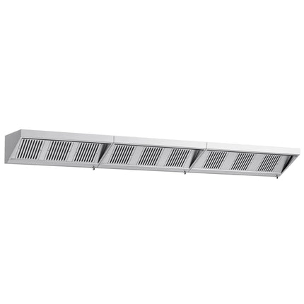 GGM Gastro Commercial Wall-Mounted Extraction Canopy - 5400mm - with Baffle Filters & LED Lighting
