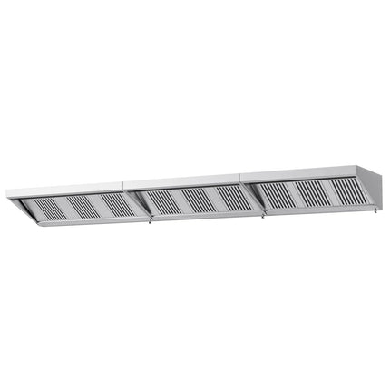 GGM Gastro Commercial Wall-Mounted Extraction Canopy - 5400mm - with Grease Filters & LED Lighting