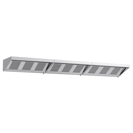 GGM Gastro Commercial Wall-Mounted Extraction Canopy - 5600mm - with Baffle Filters & LED Lighting
