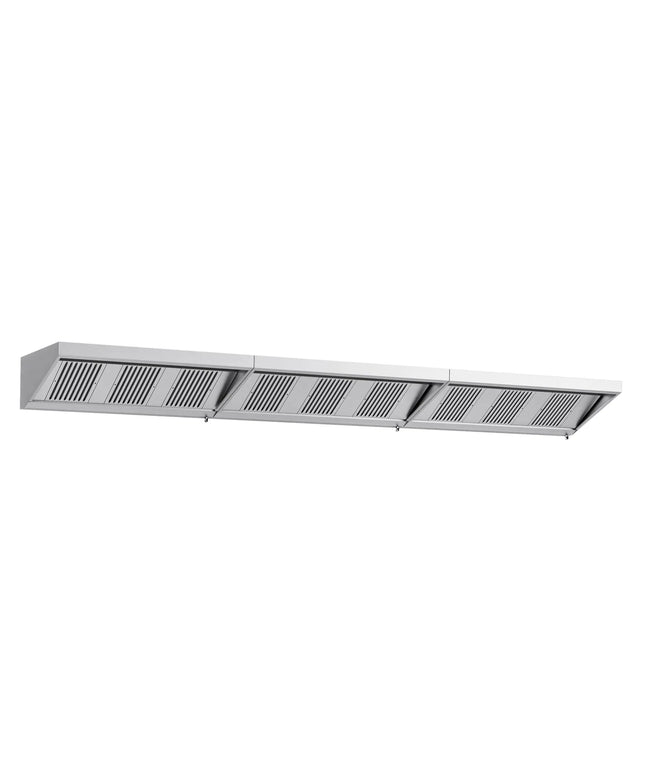 GGM Gastro Commercial Wall-Mounted Extraction Canopy - 5800mm - with Baffle Filters & LED Lighting