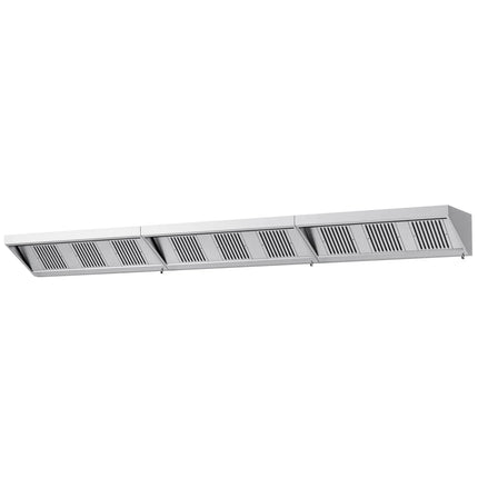 GGM Gastro Commercial Wall-Mounted Extraction Canopy - 5800mm - with Baffle Filters & LED Lighting