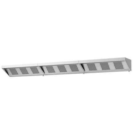 GGM Gastro Commercial Wall-Mounted Extraction Canopy - 6000mm - with Baffle Filters & LED Lighting