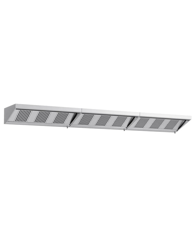 GGM Gastro Commercial Wall-Mounted Extraction Canopy - 6000mm - with Grease Filters & LED Lighting