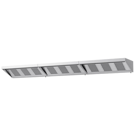 GGM Gastro Commercial Wall-Mounted Extraction Canopy - 6000mm - with Grease Filters & LED Lighting