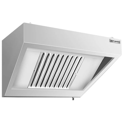 GGM Gastro Commercial Wall-Mounted Extraction Canopy - 800mm - with Baffle Filters & LED Lighting