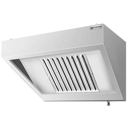 GGM Gastro Commercial Wall-Mounted Extraction Canopy - 800mm - with Baffle Filters & LED Lighting