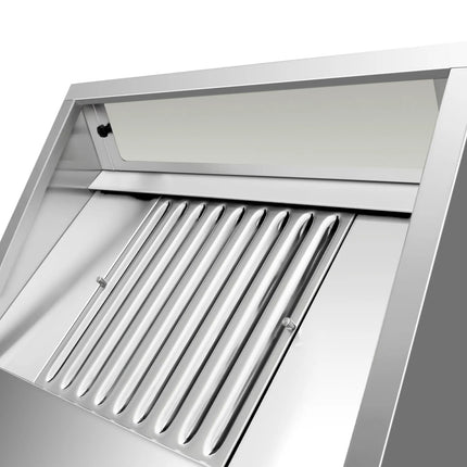 GGM Gastro Commercial Wall-Mounted Extraction Canopy - 800mm - with Baffle Filters & LED Lighting