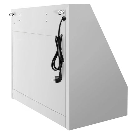 GGM Gastro Commercial Wall-Mounted Extraction Canopy - 800mm - with Baffle Filters & LED Lighting
