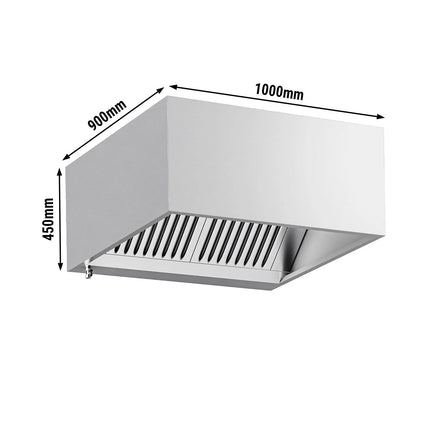 GGM Gastro Commercial Wall-Mounted Extractor Hood – 1000mm – with Baffle Filters & Lighting