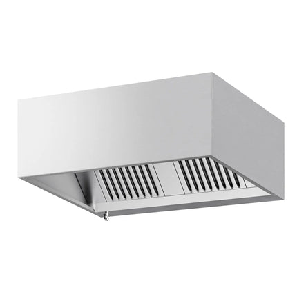 GGM Gastro Commercial Wall-Mounted Extractor Hood - 1200mm - with Baffle Filters & Lighting