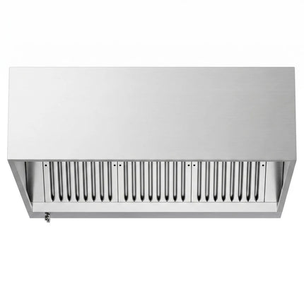 GGM Gastro Commercial Wall-Mounted Extractor Hood – 1400mm – with Baffle Filters & Lighting