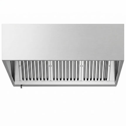 GGM Gastro Commercial Wall-Mounted Extractor Hood - 1400mm - with Baffle Filters & Lighting