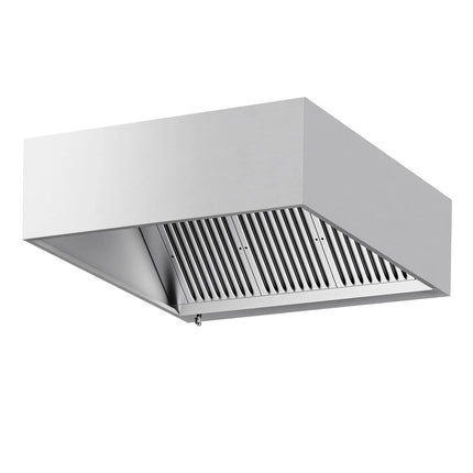 GGM Gastro Commercial Wall-Mounted Extractor Hood - 1400mm - with Baffle Filters & Lighting