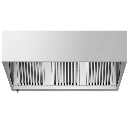 GGM Gastro Commercial Wall-Mounted Extractor Hood - 1600mm - with Baffle Filters & Lighting