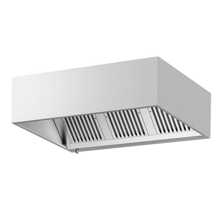 GGM Gastro Commercial Wall-Mounted Extractor Hood - 1600mm - with Baffle Filters & LED Lighting