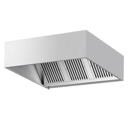 GGM Gastro Commercial Wall-Mounted Extractor Hood - 1600mm - with Baffle Filters & Lighting