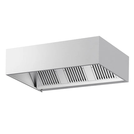GGM Gastro Commercial Wall-Mounted Extractor Hood - 1800mm - with Baffle Filters & Lighting
