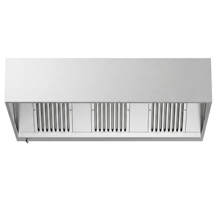 GGM Gastro Commercial Wall-Mounted Extractor Hood - 2000mm - with Baffle Filters & Lighting