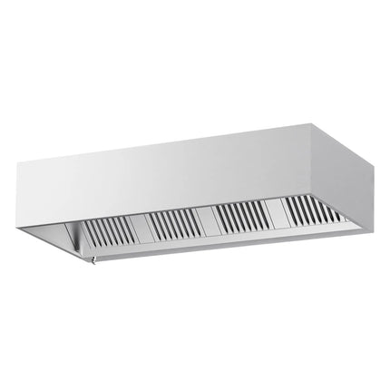 GGM Gastro Commercial Wall-Mounted Extractor Hood - 2200mm - with Baffle Filters & Lighting