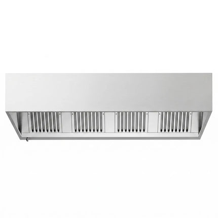 GGM Gastro Commercial Wall-Mounted Extractor Hood – 2200mm – with Baffle Filters & Lighting
