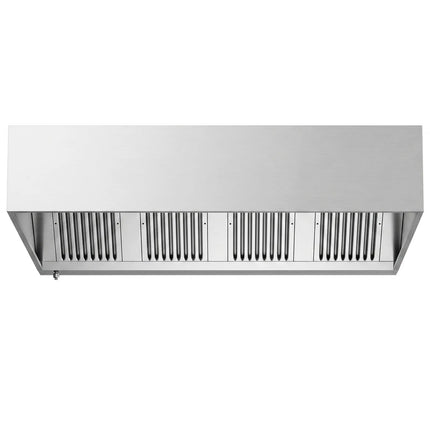 GGM Gastro Commercial Wall-Mounted Extractor Hood - 2200mm - with Baffle Filters & Lighting